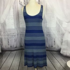 AIKO Blue Dress Sleeveless Striped Small